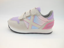 Carica l&#39;immagine nel visualizzatore di Gallery, Sneakers bambina-sportive-suede lilla e plex multicolor con logo | Munich
