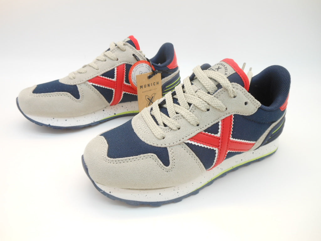 sneakers bambino-suede grigio con laccio-sportiva | Munich