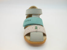 Carica l&#39;immagine nel visualizzatore di Gallery, Sandalo Kick Bazar bambini-gabbietta-primi passi-pelle-multicolor-doppio velcro | Kichers
