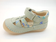 Carica l&#39;immagine nel visualizzatore di Gallery, Sandali bambino-gabbietta-vera pelle-primi passi-velcro | Kickers

