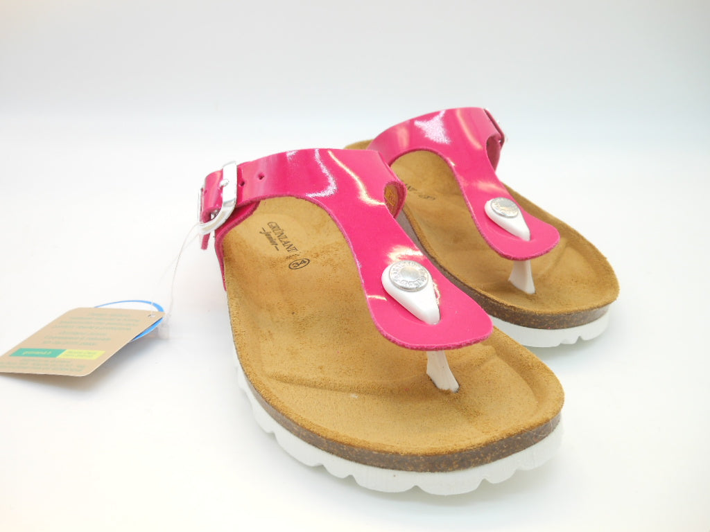 Sandali ragazza fuxia-infradito-plantare anatomico-ecopelle | Grunland Junior