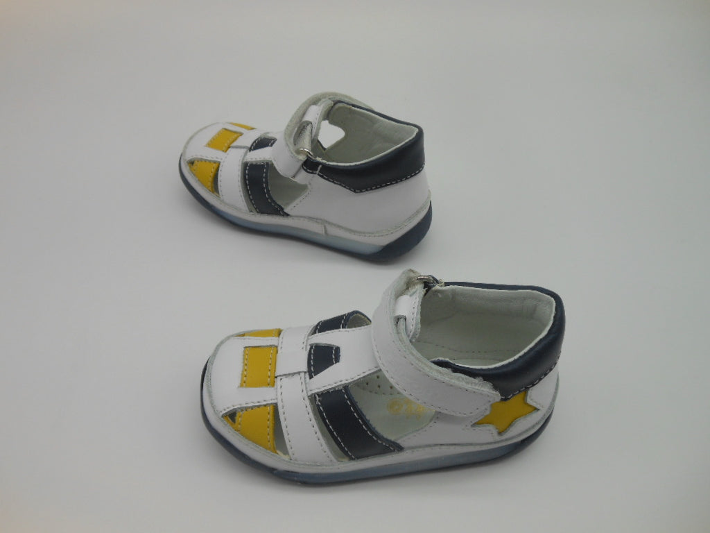 Sandalo gabbietta-primi passi Falcotto-bimbino-pelle-con velcro
