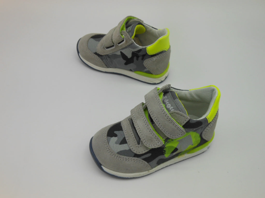 Sneakers primi passi Falcotto bimbo-pelle-tessuto