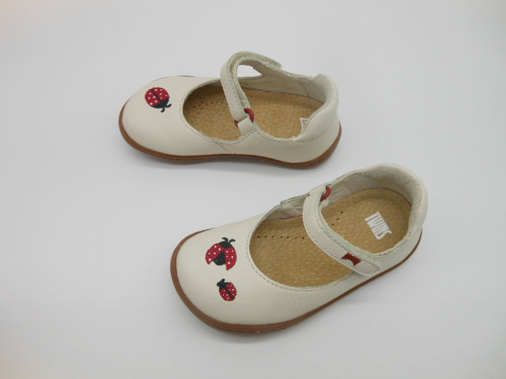 Sandalo gabbietta Camper primi passi bimba, pelle beige,