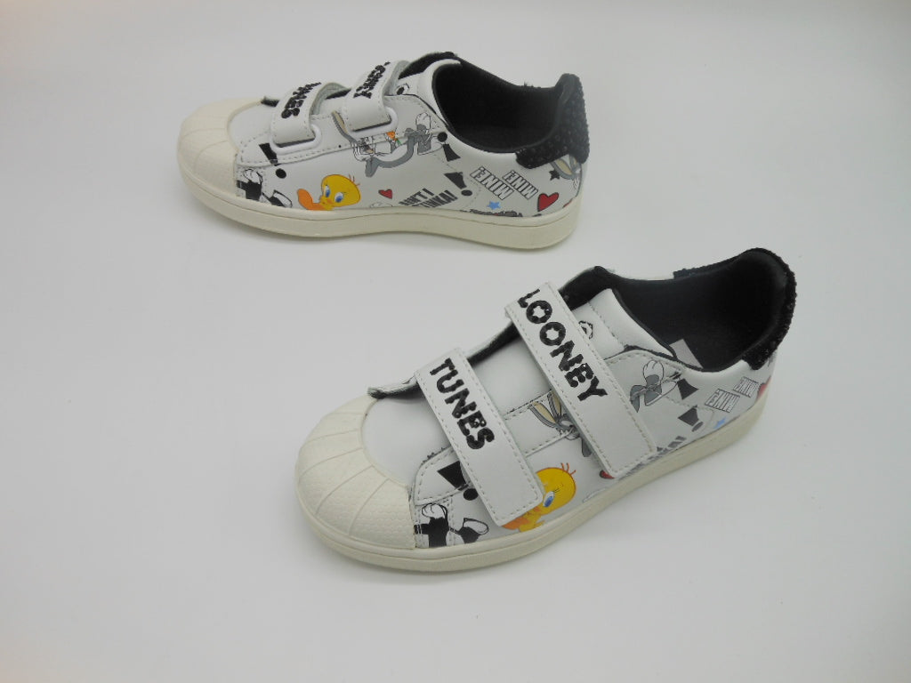 MOA-Sneakers ragazza in pelle-bianca-Looney Tunes | fashion shoes