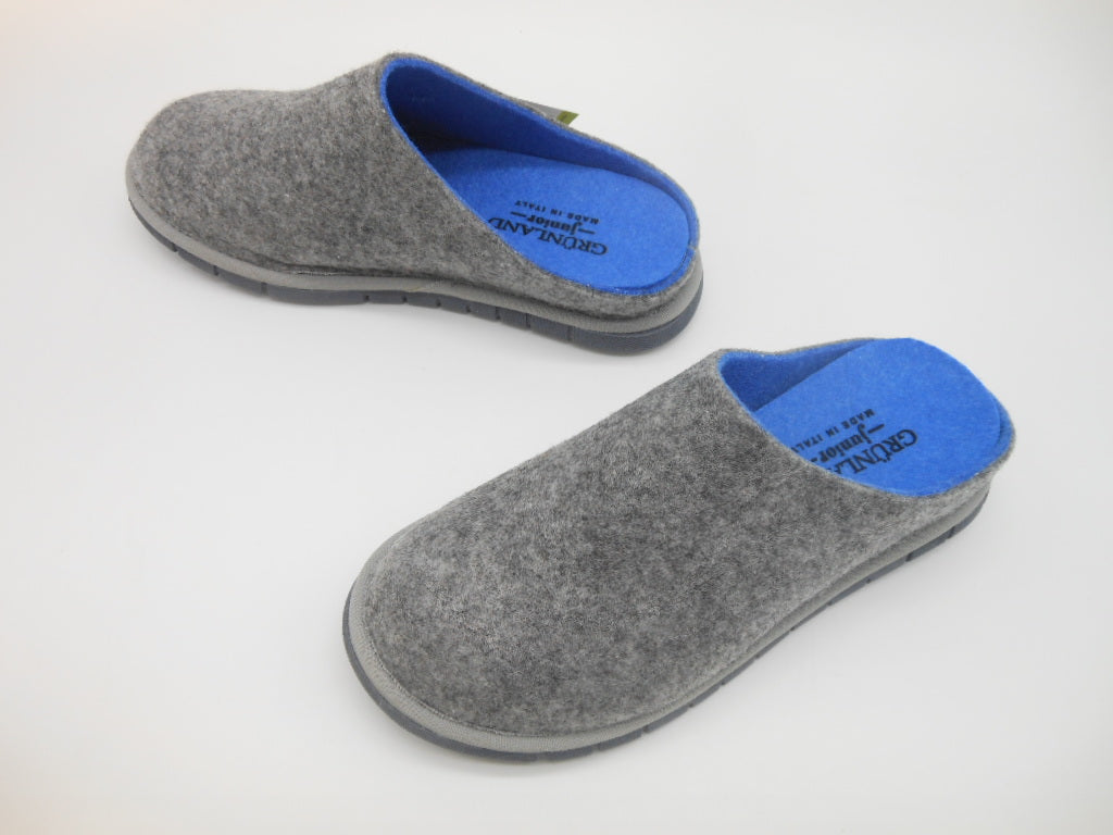 Pantofola bambino-Grunland-feltro 100% riciclato-grigio