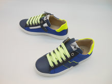 Carica l&#39;immagine nel visualizzatore di Gallery, Sneakers bambino-vera pelle-tallone contrasto giallo | Shoeb76
