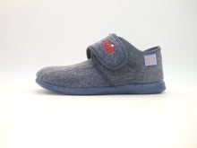 Carica l&#39;immagine nel visualizzatore di Gallery, Grunland Junior-Comoda pantofola bambino-cotone organico 100% ricicl.-blu

