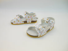 Carica l&#39;immagine nel visualizzatore di Gallery, Sandalo bambina-primi passi- in pelle glitter-Doppia fibia | Alberodellescarpe.it
