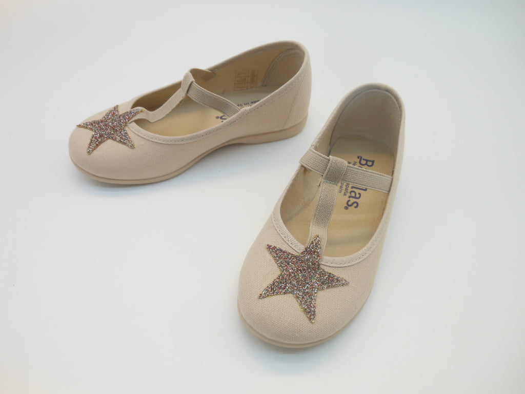 Ballerina primi passi-bambina-tessuto rinforzato-cipria | Batilas